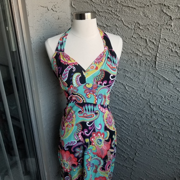 Jenny Helene Dresses & Skirts - Jenny Helene Floral Halter Dress